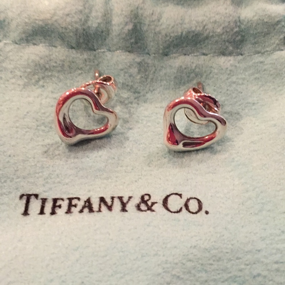 Tiffany & Co. heart shaped earring studs